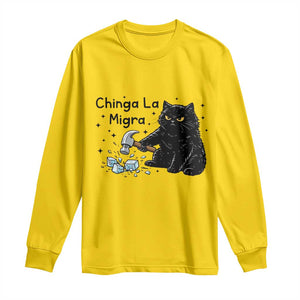 Chinga La Migra Long Sleeve Shirt Funny Cat Immigration Support TS12 Daisy Print Your Wear