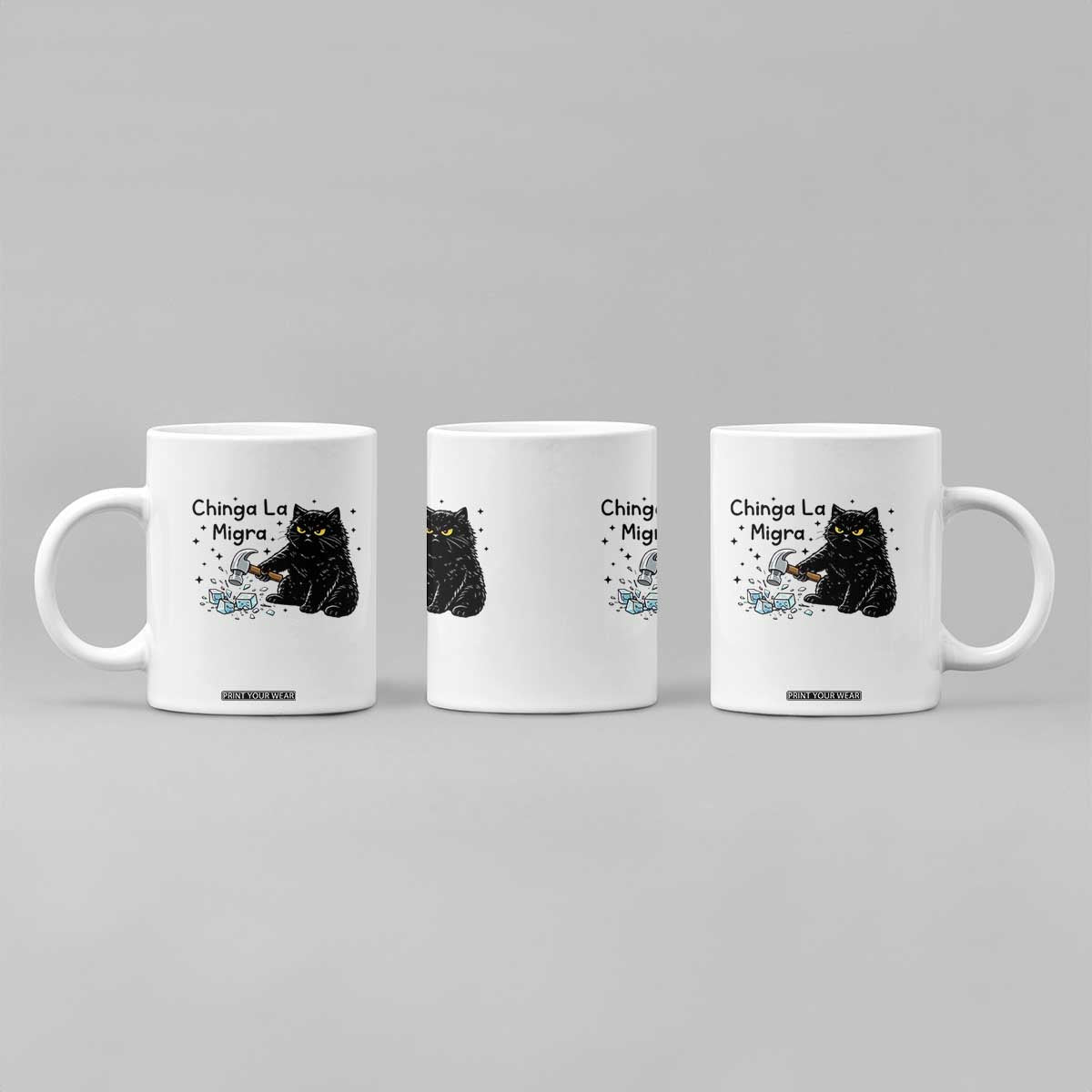 Chinga La Migra Coffee Mug Funny Cat Immigration Support TS12 Print Your Wear