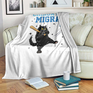 Chinga La Migra Throw Blanket Funny Protest Cat Minneapolis Support Gift TS12 Print Your Wear