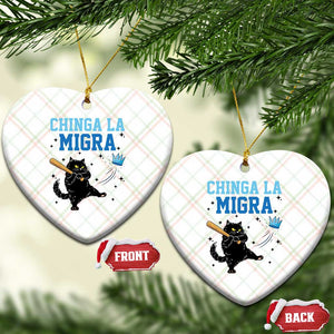 Chinga La Migra Ceramic Ornament Funny Protest Cat Minneapolis Support Gift TS12 Print Your Wear