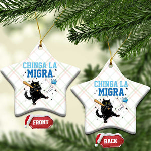Chinga La Migra Ceramic Ornament Funny Protest Cat Minneapolis Support Gift TS12 Print Your Wear
