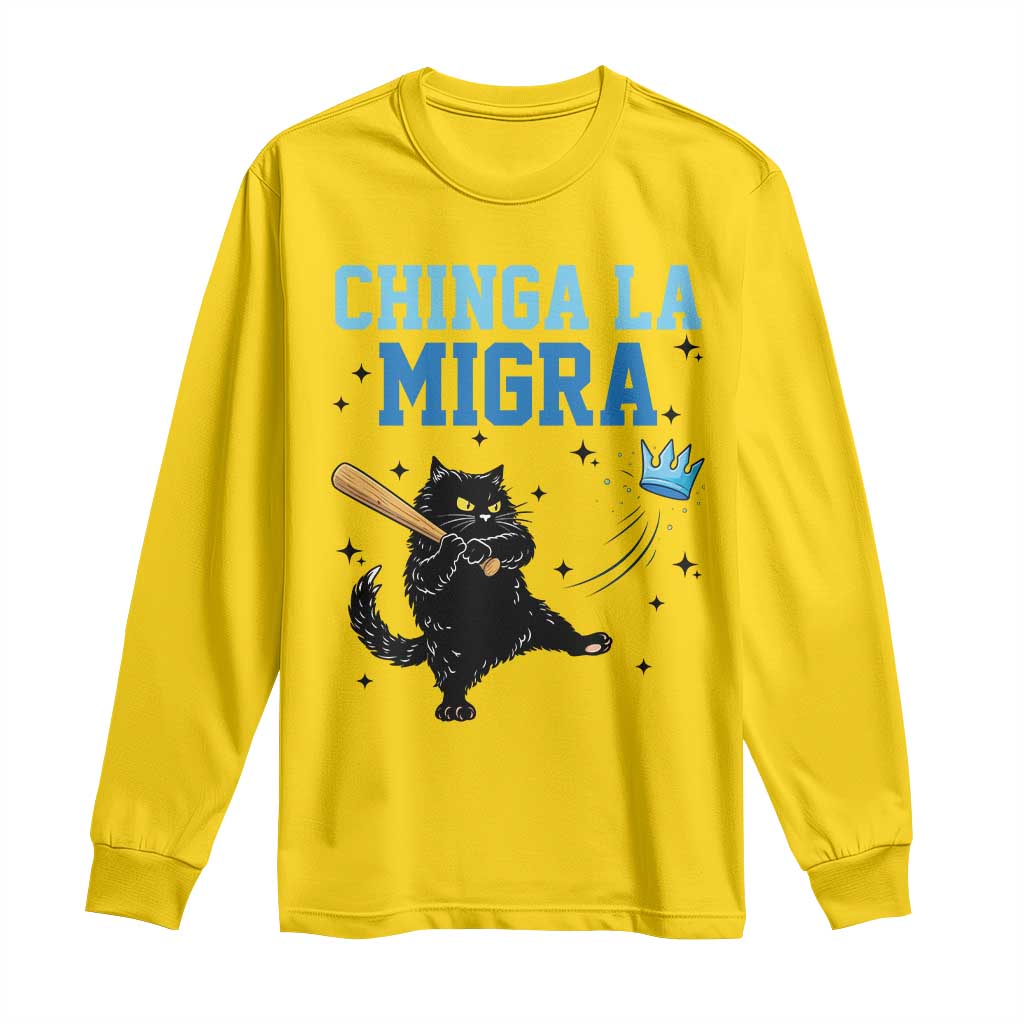 Chinga La Migra Long Sleeve Shirt Funny Protest Cat Minneapolis Support Gift TS12 Daisy Print Your Wear