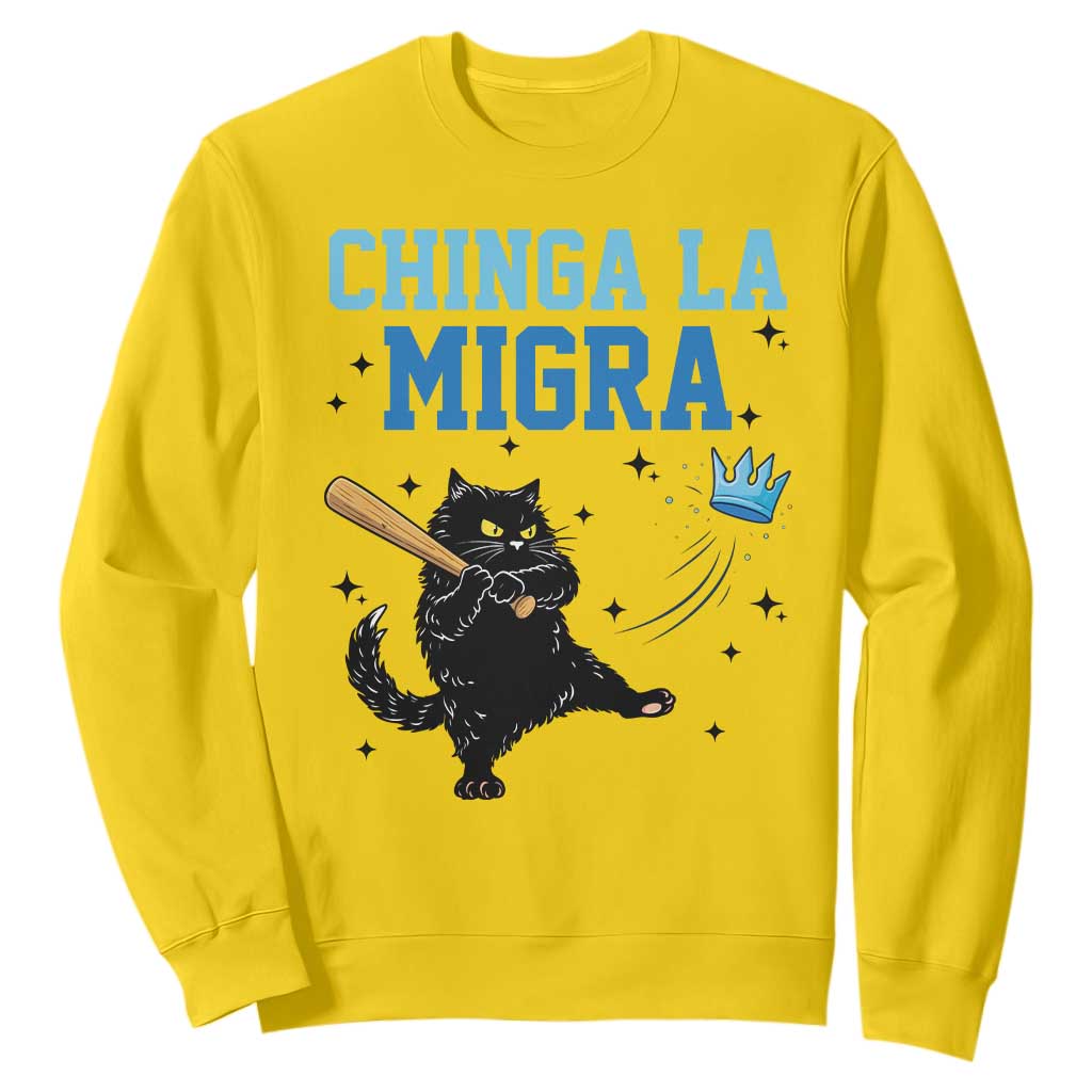 Chinga La Migra Sweatshirt Funny Protest Cat Minneapolis Support Gift TS12 Daisy Print Your Wear