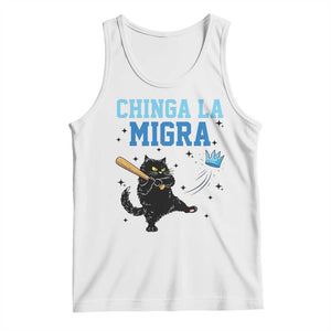 Chinga La Migra Tank Top Funny Protest Cat Minneapolis Support Gift TS12 White Print Your Wear