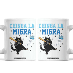 Chinga La Migra Coffee Mug Funny Protest Cat Minneapolis Support Gift TS12 White Print Your Wear