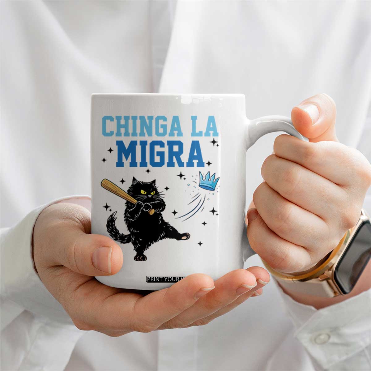 Chinga La Migra Coffee Mug Funny Protest Cat Minneapolis Support Gift TS12 Print Your Wear