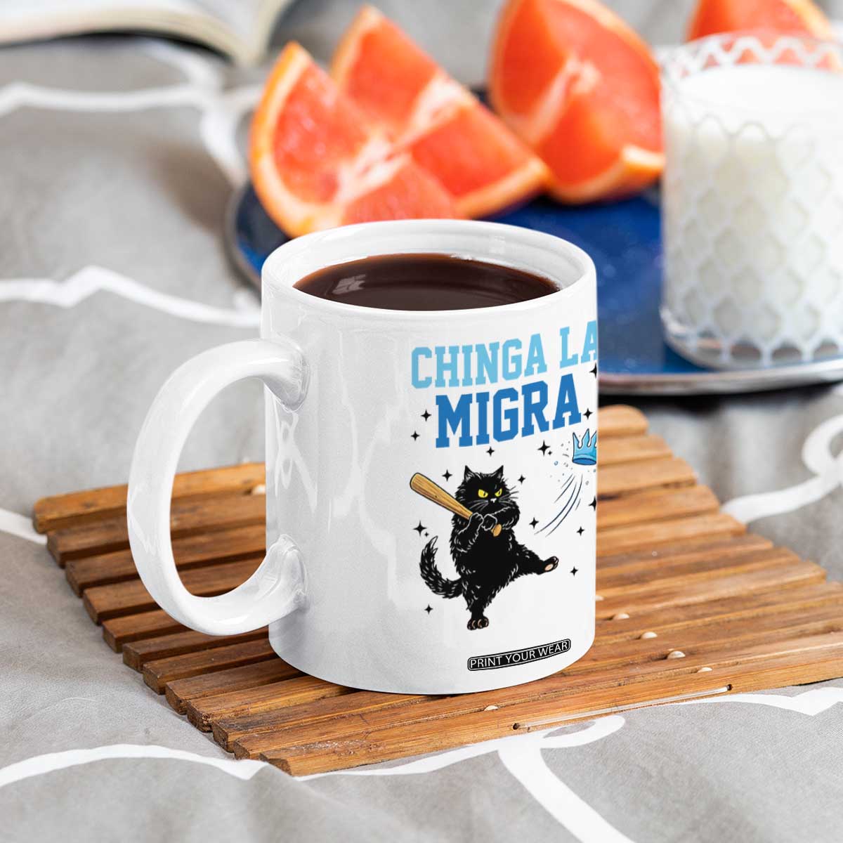 Chinga La Migra Coffee Mug Funny Protest Cat Minneapolis Support Gift TS12 Print Your Wear