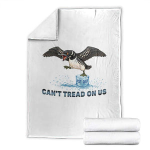 Can Not Tread On Us Minnesota Loon Throw Blanket Anti ICE MN Protest TS12 White Print Your Wear