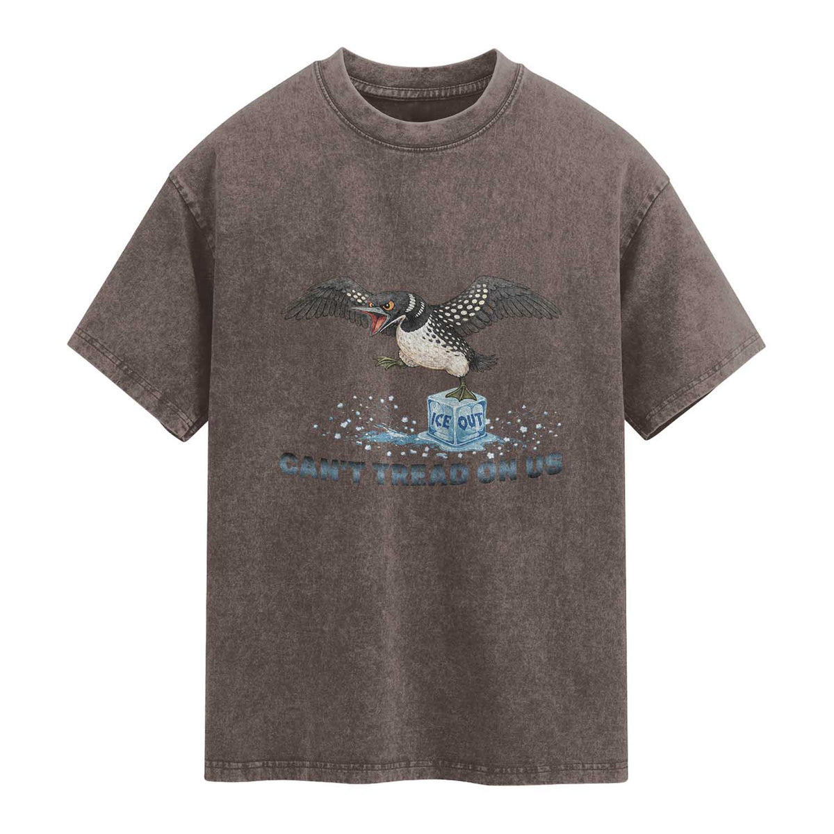 Can Not Tread On Us Minnesota Loon Washed Cotton T-Shirt Anti ICE MN Protest