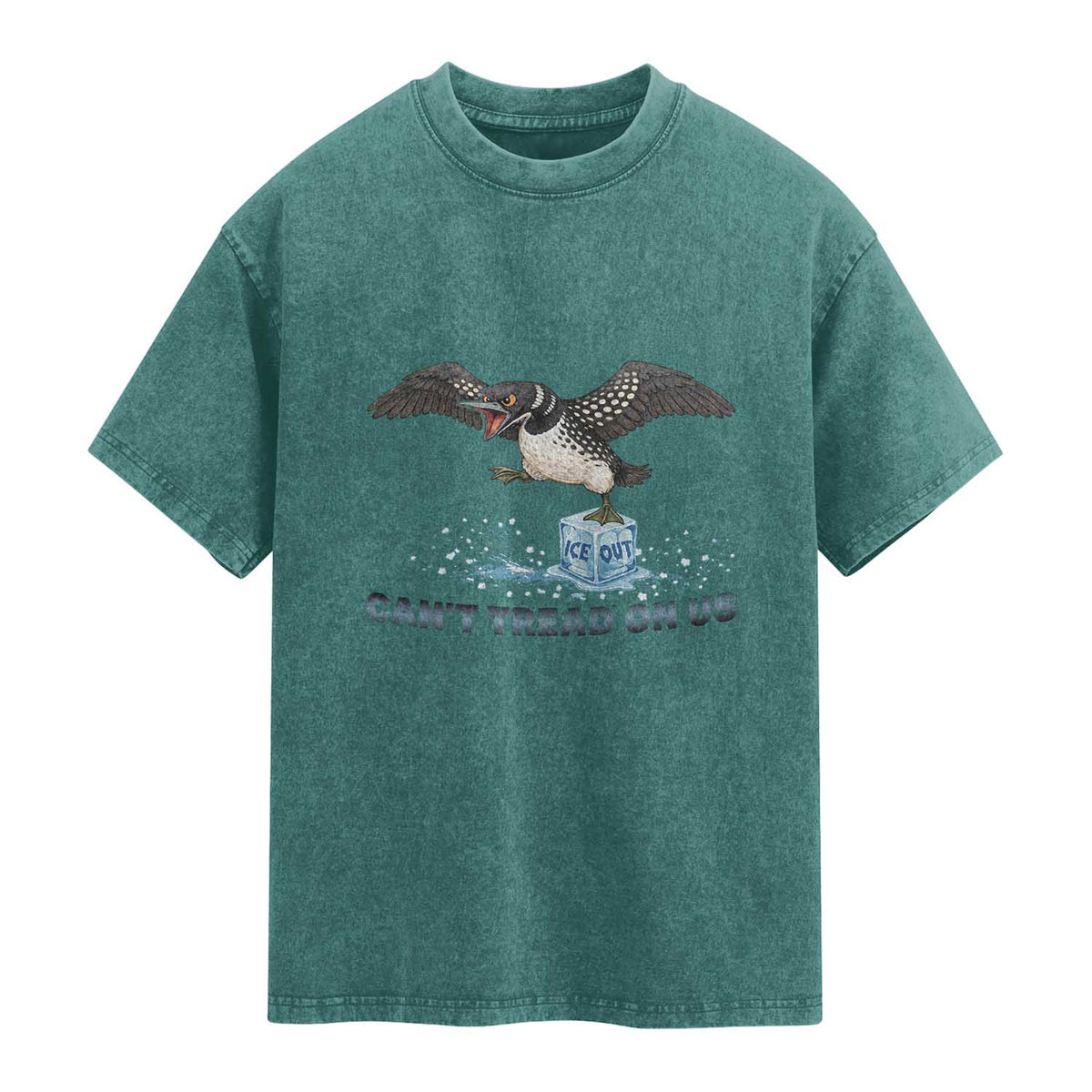 Can Not Tread On Us Minnesota Loon Washed Cotton T-Shirt Anti ICE MN Protest