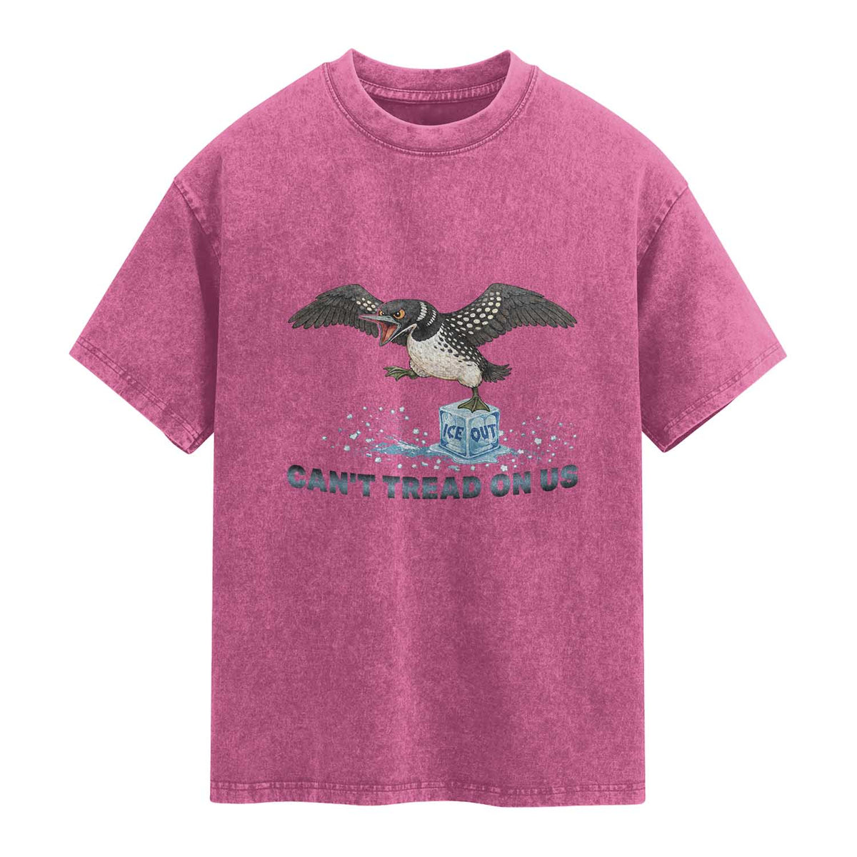 Can Not Tread On Us Minnesota Loon Washed Cotton T-Shirt Anti ICE MN Protest