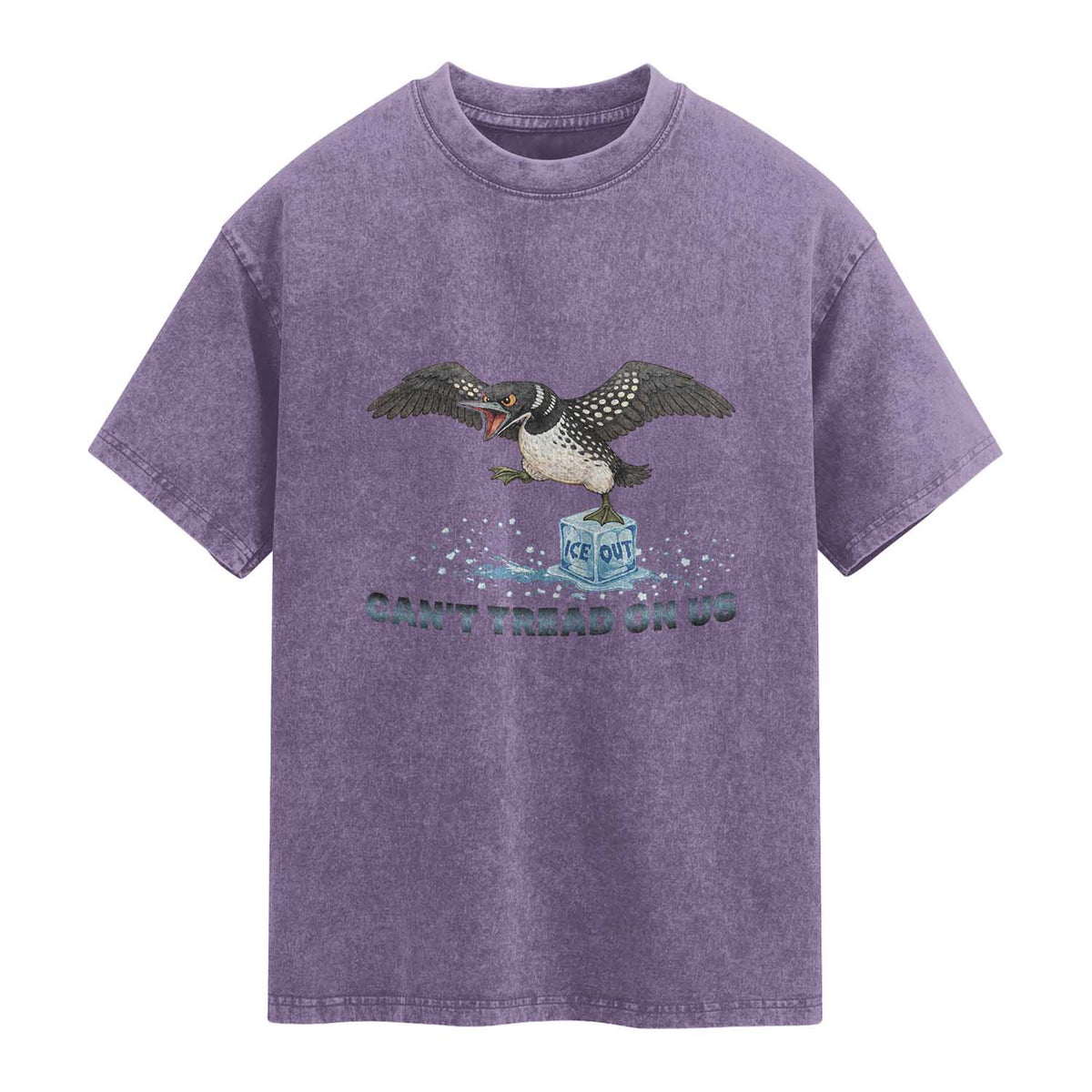 Can Not Tread On Us Minnesota Loon Washed Cotton T-Shirt Anti ICE MN Protest
