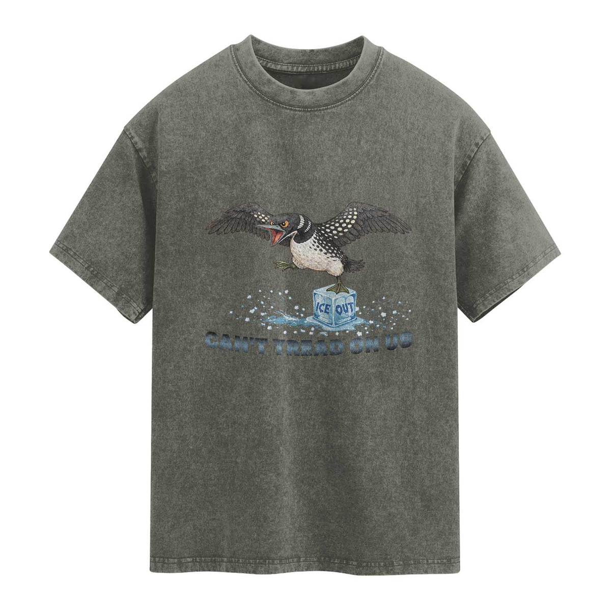 Can Not Tread On Us Minnesota Loon Washed Cotton T-Shirt Anti ICE MN Protest