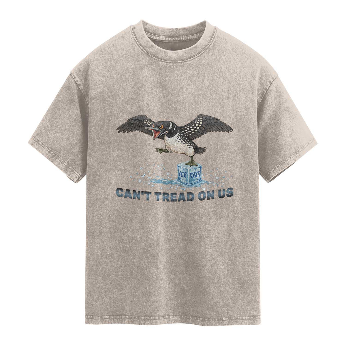 Can Not Tread On Us Minnesota Loon Washed Cotton T-Shirt Anti ICE MN Protest