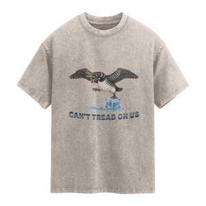 Can Not Tread On Us Minnesota Loon Washed Cotton T-Shirt Anti ICE MN Protest