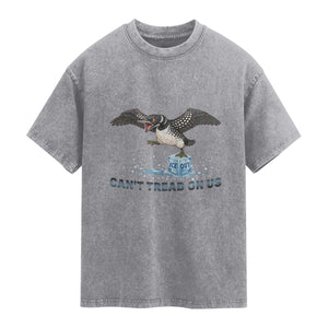 Can Not Tread On Us Minnesota Loon Washed Cotton T-Shirt Anti ICE MN Protest