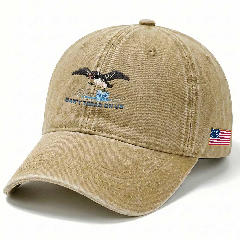 Can Not Tread On Us Minnesota Loon Washed Cotton Baseball Cap Anti ICE MN Protest TS12 Print Your Wear