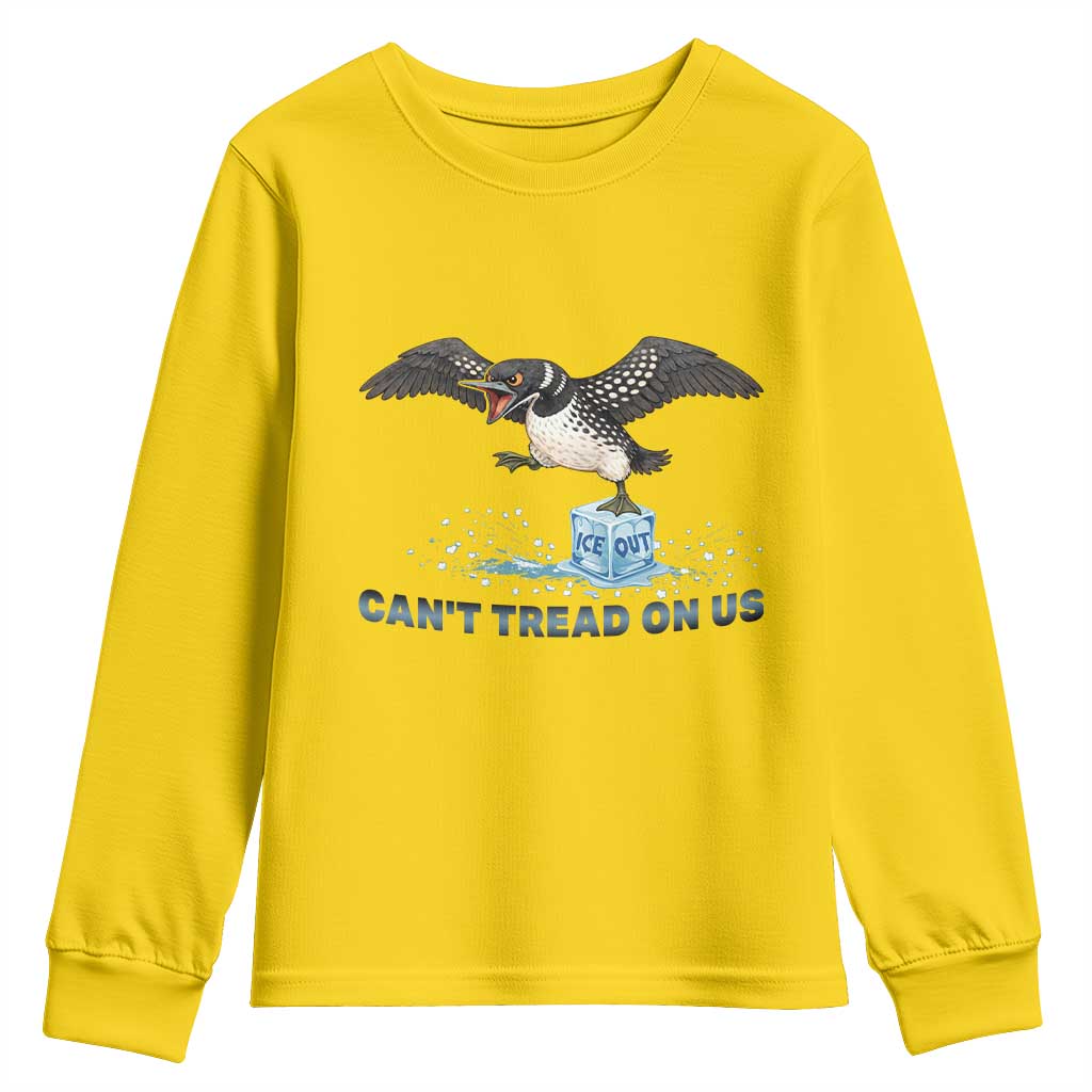 Can Not Tread On Us Minnesota Loon Youth Sweatshirt Anti ICE MN Protest TS12 Daisy Print Your Wear