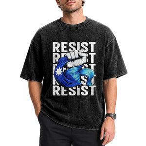 Minnesota Resist Ice Out Washed Cotton T-Shirt Support MN Anti Ice Movement