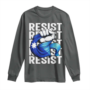 Minnesota Resist Ice Out Long Sleeve Shirt Support MN Anti Ice Movement TS12 Dark Heather Print Your Wear