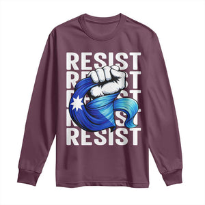 Minnesota Resist Ice Out Long Sleeve Shirt Support MN Anti Ice Movement TS12 Maroon Print Your Wear