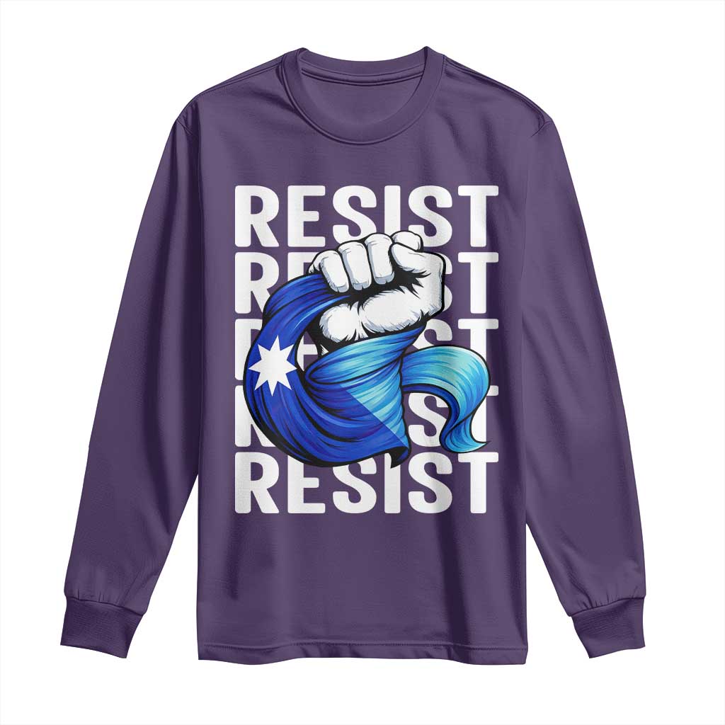 Minnesota Resist Ice Out Long Sleeve Shirt Support MN Anti Ice Movement TS12 Purple Print Your Wear