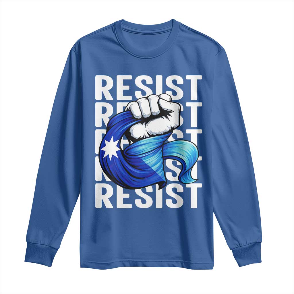 Minnesota Resist Ice Out Long Sleeve Shirt Support MN Anti Ice Movement TS12 Royal Blue Print Your Wear