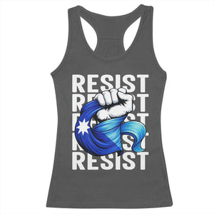 Minnesota Resist Ice Out Racerback Tank Top Support MN Anti Ice Movement TS12 Dark Heather Print Your Wear