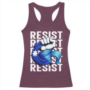 Minnesota Resist Ice Out Racerback Tank Top Support MN Anti Ice Movement TS12 Maroon Print Your Wear