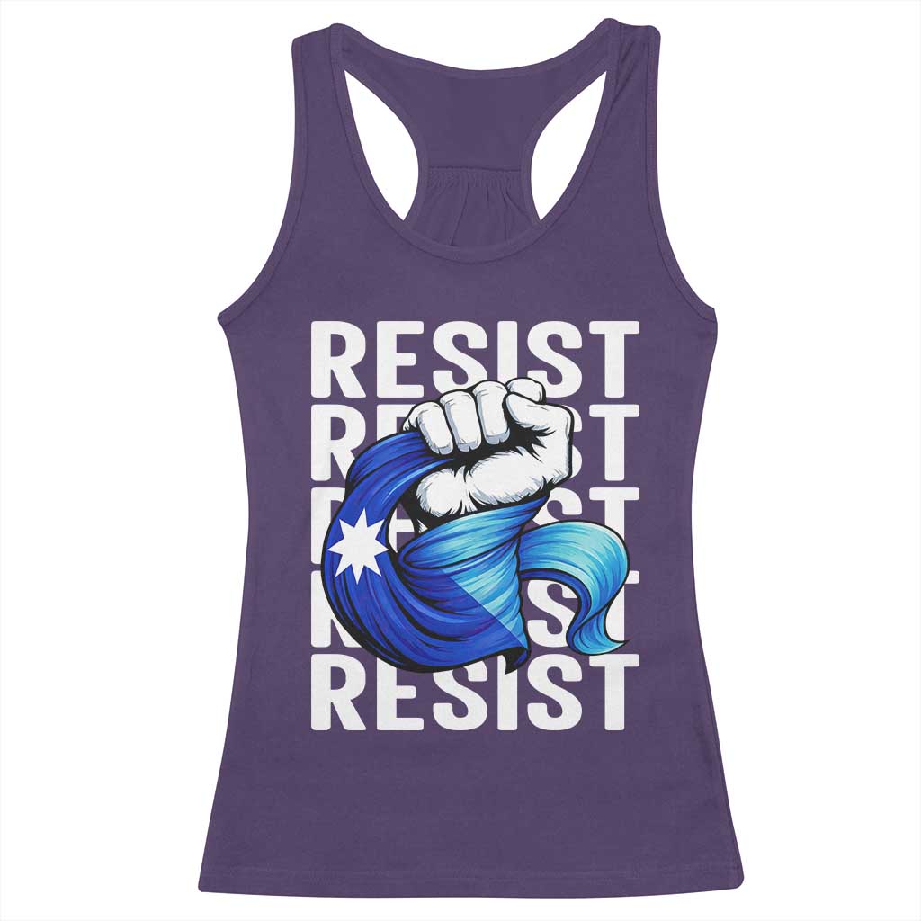 Minnesota Resist Ice Out Racerback Tank Top Support MN Anti Ice Movement TS12 Purple Print Your Wear