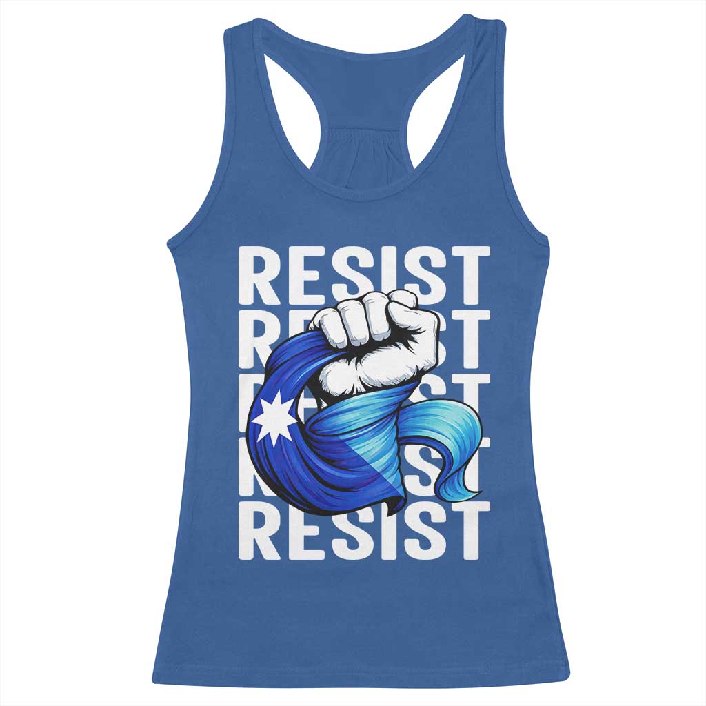 Minnesota Resist Ice Out Racerback Tank Top Support MN Anti Ice Movement TS12 Royal Blue Print Your Wear