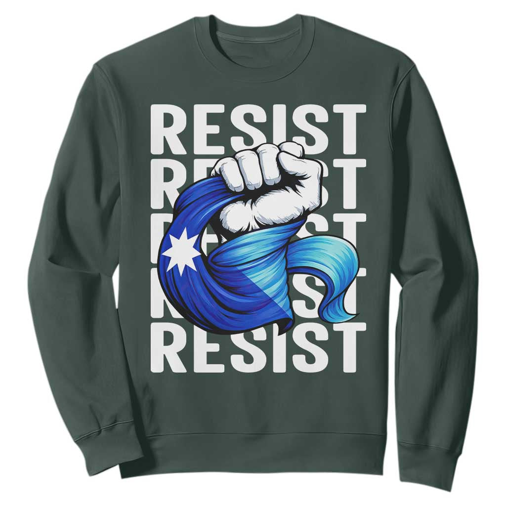 Minnesota Resist Ice Out Sweatshirt Support MN Anti Ice Movement TS12 Dark Forest Green Print Your Wear