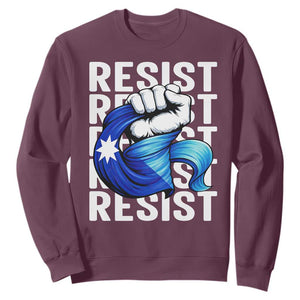Minnesota Resist Ice Out Sweatshirt Support MN Anti Ice Movement TS12 Maroon Print Your Wear