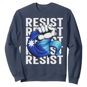 Minnesota Resist Ice Out Sweatshirt Support MN Anti Ice Movement TS12 Navy Print Your Wear