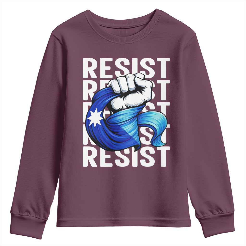 Minnesota Resist Ice Out Youth Sweatshirt Support MN Anti Ice Movement TS12 Maroon Print Your Wear