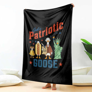 Just A Patriotic Goose Throw Blanket USA 250th Anniversary TS12 Print Your Wear