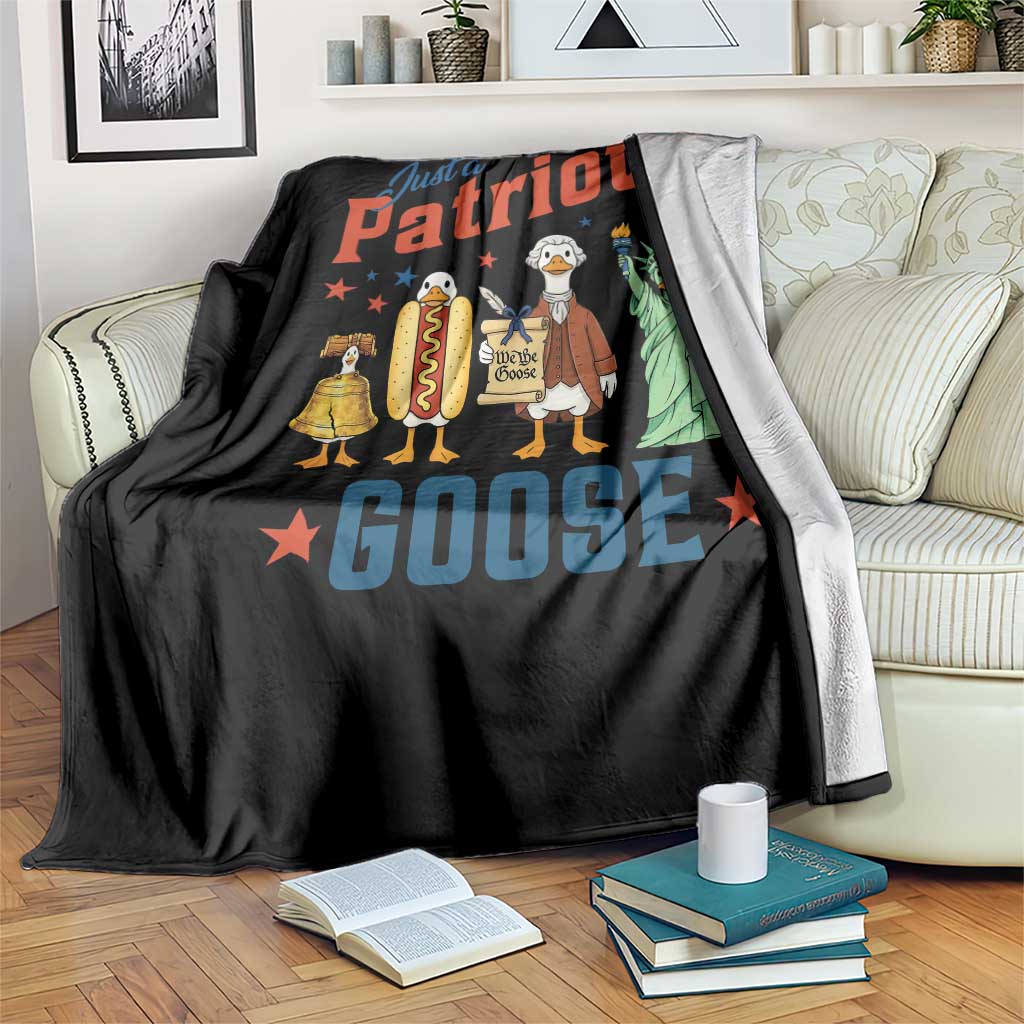 Just A Patriotic Goose Throw Blanket USA 250th Anniversary TS12 Print Your Wear