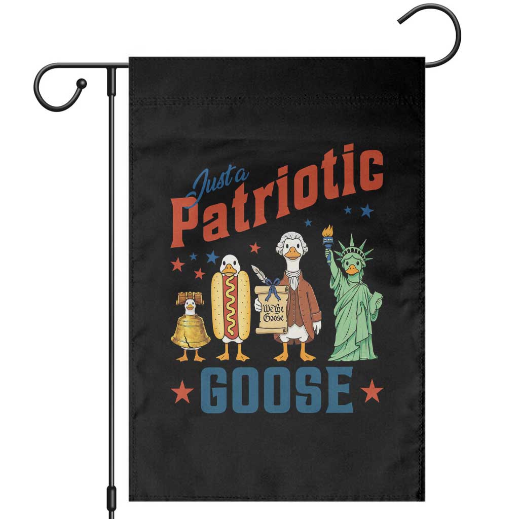 Just A Patriotic Goose Garden Flag USA 250th Anniversary TS12 Black Print Your Wear