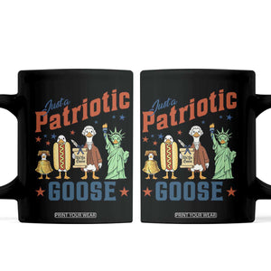 Just A Patriotic Goose Coffee Mug USA 250th Anniversary TS12 Black Print Your Wear