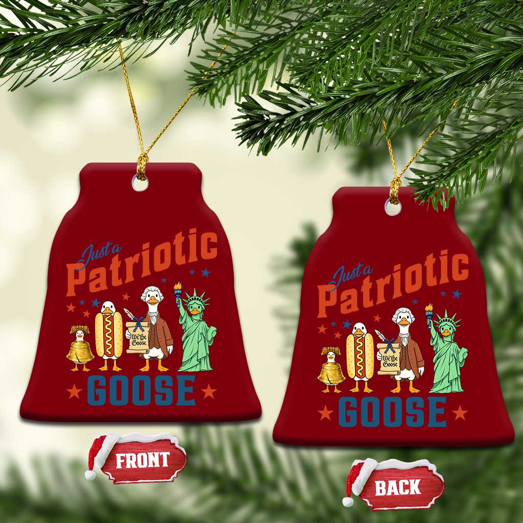 Just A Patriotic Goose Ceramic Ornament USA 250th Anniversary TS12 Print Your Wear