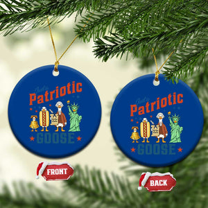 Just A Patriotic Goose Ceramic Ornament USA 250th Anniversary TS12 1pc Blue Print Your Wear