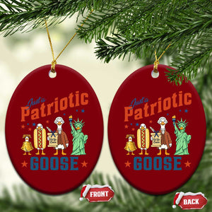 Just A Patriotic Goose Ceramic Ornament USA 250th Anniversary TS12 Print Your Wear