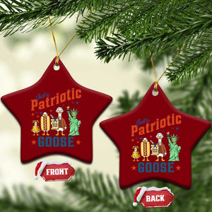 Just A Patriotic Goose Ceramic Ornament USA 250th Anniversary TS12 Print Your Wear
