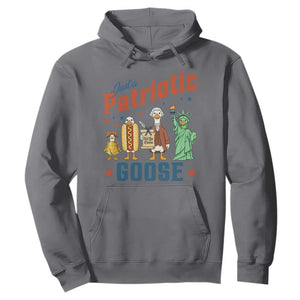 Just A Patriotic Goose Hoodie USA 250th Anniversary TS12 Charcoal Print Your Wear