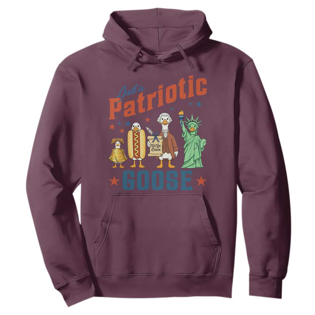 Just A Patriotic Goose Hoodie USA 250th Anniversary TS12 Maroon Print Your Wear