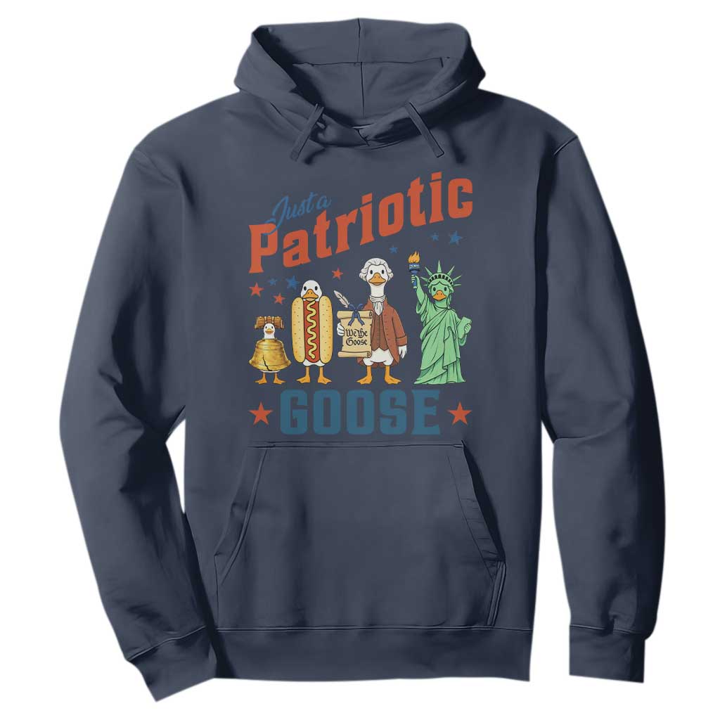 Just A Patriotic Goose Hoodie USA 250th Anniversary TS12 Navy Print Your Wear
