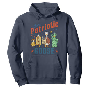 Just A Patriotic Goose Hoodie USA 250th Anniversary TS12 Navy Print Your Wear