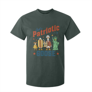 Just A Patriotic Goose T Shirt For Kid USA 250th Anniversary TS12 Dark Forest Green Print Your Wear