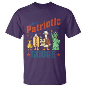 Just A Patriotic Goose T Shirt USA 250th Anniversary TS12 Purple Print Your Wear