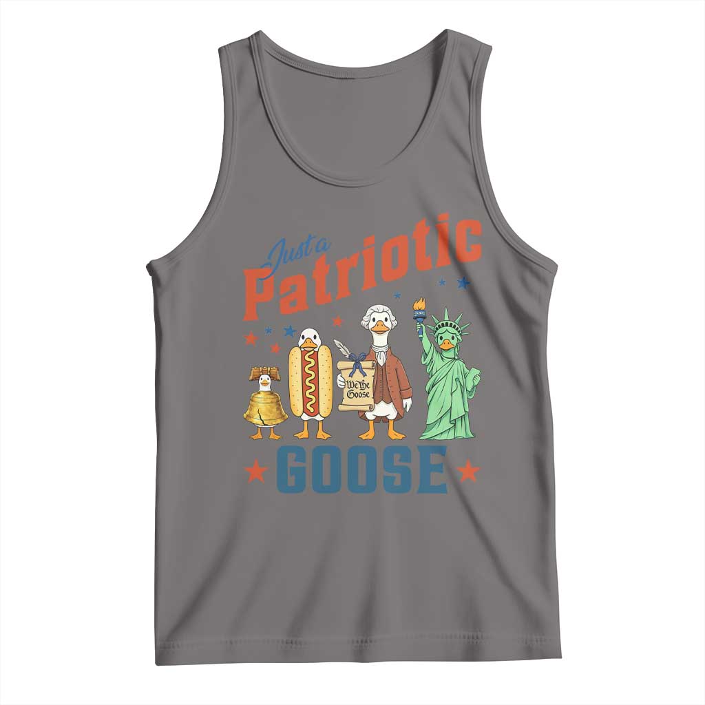 Just A Patriotic Goose Tank Top USA 250th Anniversary TS12 Deep Heather Print Your Wear